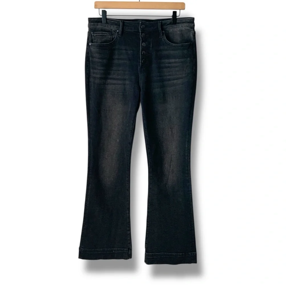 DRIFTWOOD Wyatt Mid-Rise Bootcut Jeans Dark Wash Black Size 30